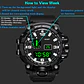 Reloj de pulsera electrónico deportivo a la moda para hombre, Esfera Grande, multifuncional, resistente al agua, alarma luminosa, reloj militar para niños y hombres - Miniatura 18
