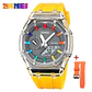 Reloj SKMEI 2100 resistente al agua para hombre, cronómetro de cuenta atrás, luz Led, reloj de pulsera con movimiento electrónico, reloj despertador de 5 horas, relojes digitales - Miniatura 13