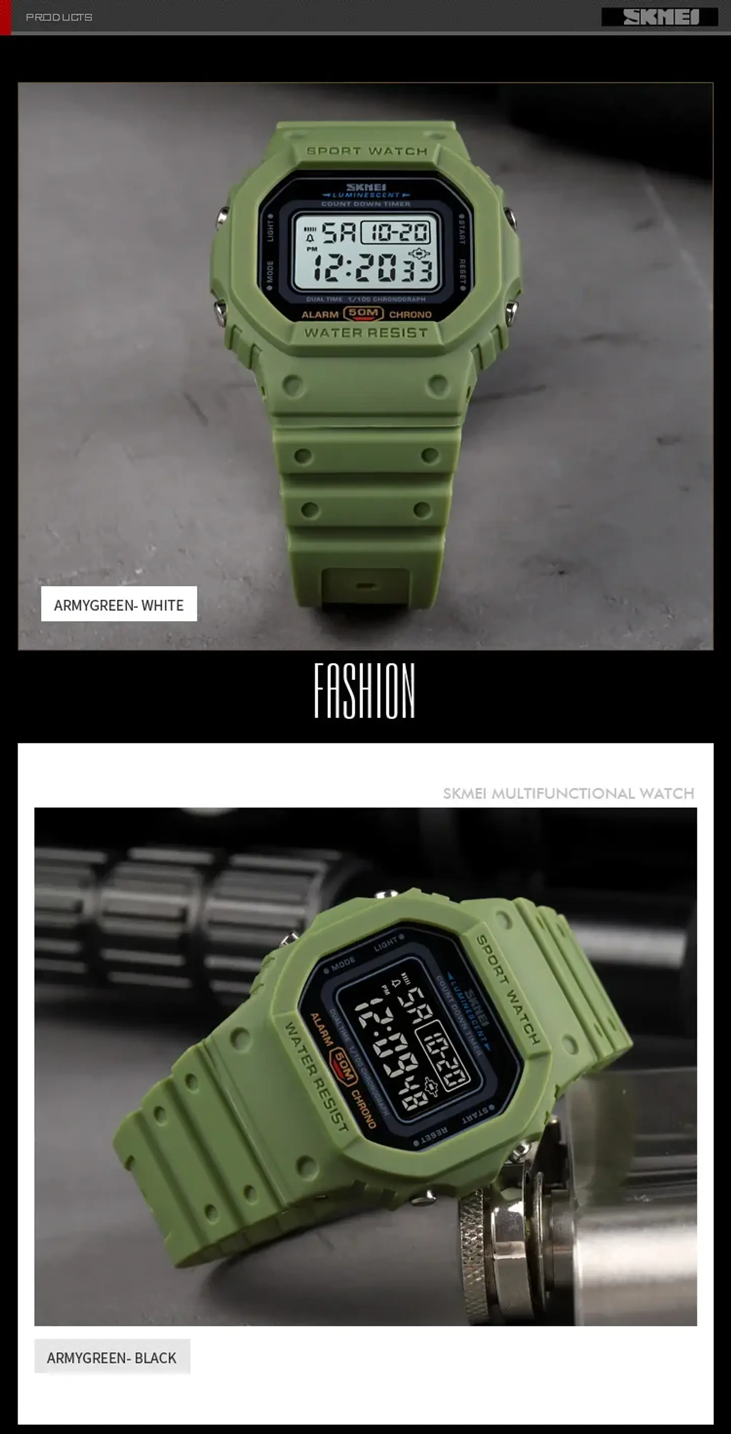 SKMEI 1628 relojes digitales de lujo para Hombre, relojes de pulsera electrónicos deportivos impermeables para Hombre, Reloj con luz trasera militar, Reloj 1988 para Hombre 27