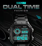 Reloj Digital SKMEI 1335 para Hombre, relojes de pulsera electrónicos cronógrafo impermeables deportivos Retro para Hombre, Reloj de acero inoxidable para Hombre - Miniatura 15