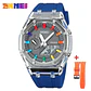 Reloj SKMEI 2100 resistente al agua para hombre, cronómetro de cuenta atrás, luz Led, reloj de pulsera con movimiento electrónico, reloj despertador de 5 horas, relojes digitales - Miniatura 14