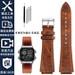 Correa de reloj Retro de cuero genuino para Casio AE1200 AE1300 A158W/A168 W-216H, correa de reloj Vintage, pulsera de boca convexa para hombre de 18MM - Miniatura 18