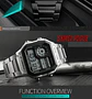 Reloj Digital SKMEI 1335 para Hombre, relojes de pulsera electrónicos cronógrafo impermeables deportivos Retro para Hombre, Reloj de acero inoxidable para Hombre - Miniatura 16