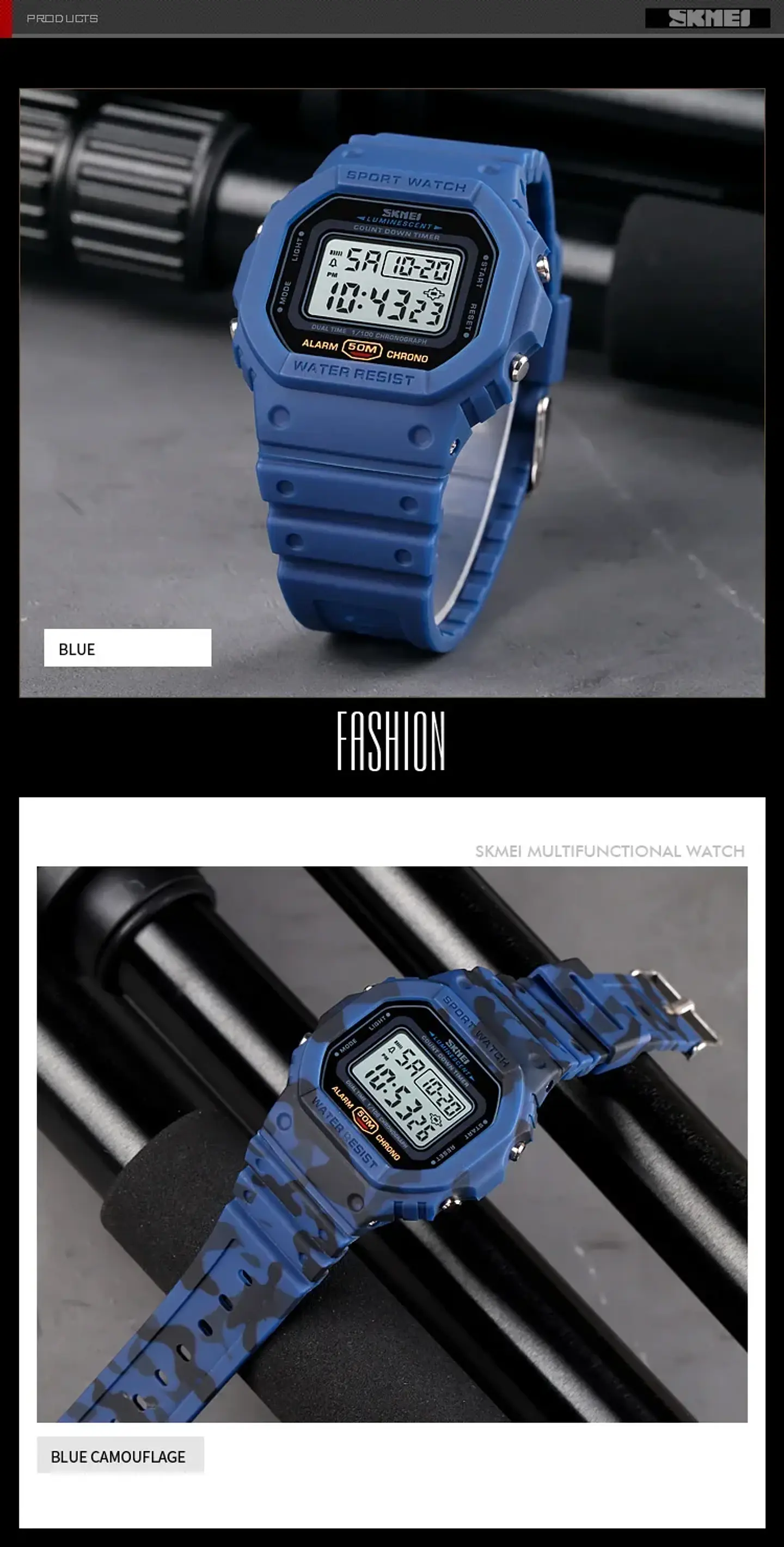 SKMEI 1628 relojes digitales de lujo para Hombre, relojes de pulsera electrónicos deportivos impermeables para Hombre, Reloj con luz trasera militar, Reloj 1988 para Hombre 29