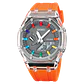 Reloj SKMEI 2100 resistente al agua para hombre, cronómetro de cuenta atrás, luz Led, reloj de pulsera con movimiento electrónico, reloj despertador de 5 horas, relojes digitales - Miniatura 16