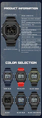 SANDA 2156 reloj de moda para hombre, relojes deportivos militares resistentes al agua, relojes de pulsera digitales Led con esfera grande del ejército, cronómetros para hombre - Miniatura 18