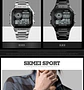 Reloj Digital SKMEI 1335 para Hombre, relojes de pulsera electrónicos cronógrafo impermeables deportivos Retro para Hombre, Reloj de acero inoxidable para Hombre - Miniatura 18