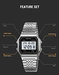 Reloj Digital SKMEI 2465 de lujo para hombre, reloj electrónico resistente al agua de acero inoxidable. - Miniatura 29