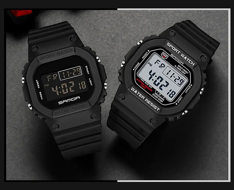 Reloj Digital SANDA de la mejor marca a la moda estilo G para hombre, relojes deportivos impermeables. 22