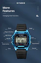 Reloj Digital SYNOKE para estudiantes, reloj deportivo Unisex, reloj deportivo multifunción resistente al agua con LED luminoso, reloj clásico para hombres y mujeres - Miniatura 25