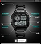 Reloj Digital SKMEI 1335 para Hombre, relojes de pulsera electrónicos cronógrafo impermeables deportivos Retro para Hombre, Reloj de acero inoxidable para Hombre - Miniatura 21