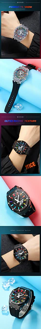 Reloj SKMEI 2100 resistente al agua para hombre, cronómetro de cuenta atrás, luz Led, reloj de pulsera con movimiento electrónico, reloj despertador de 5 horas, relojes digitales - Miniatura 21