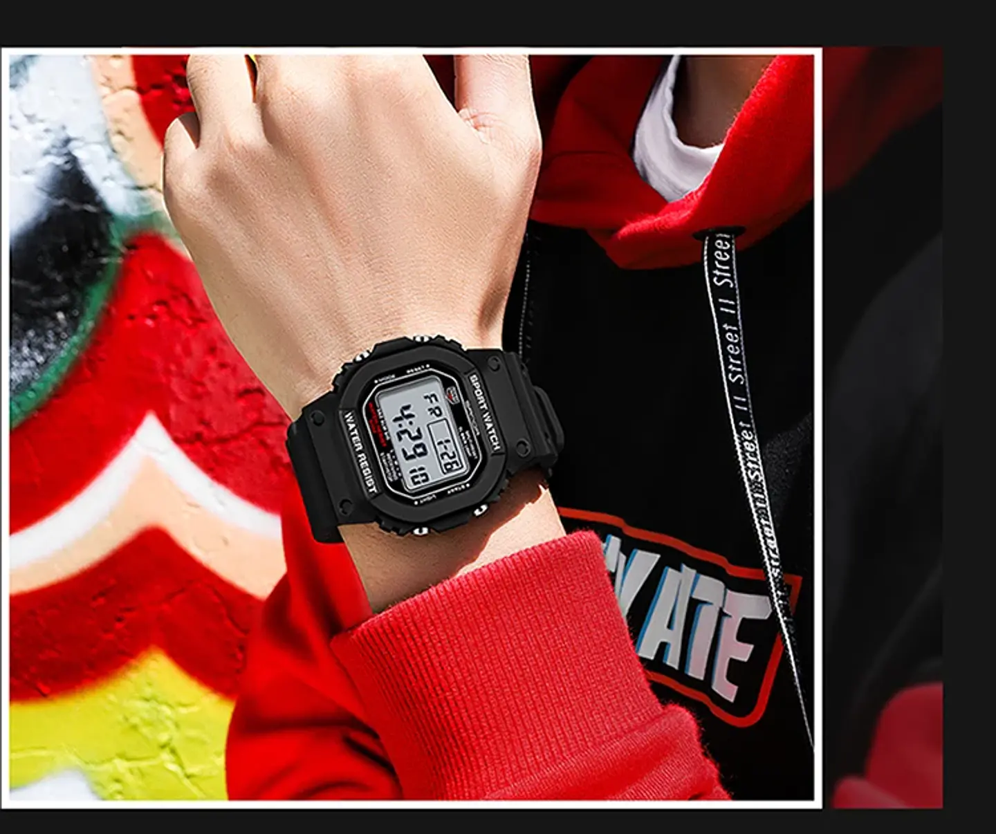 Reloj Digital SANDA de la mejor marca a la moda estilo G para hombre, relojes deportivos impermeables. 27