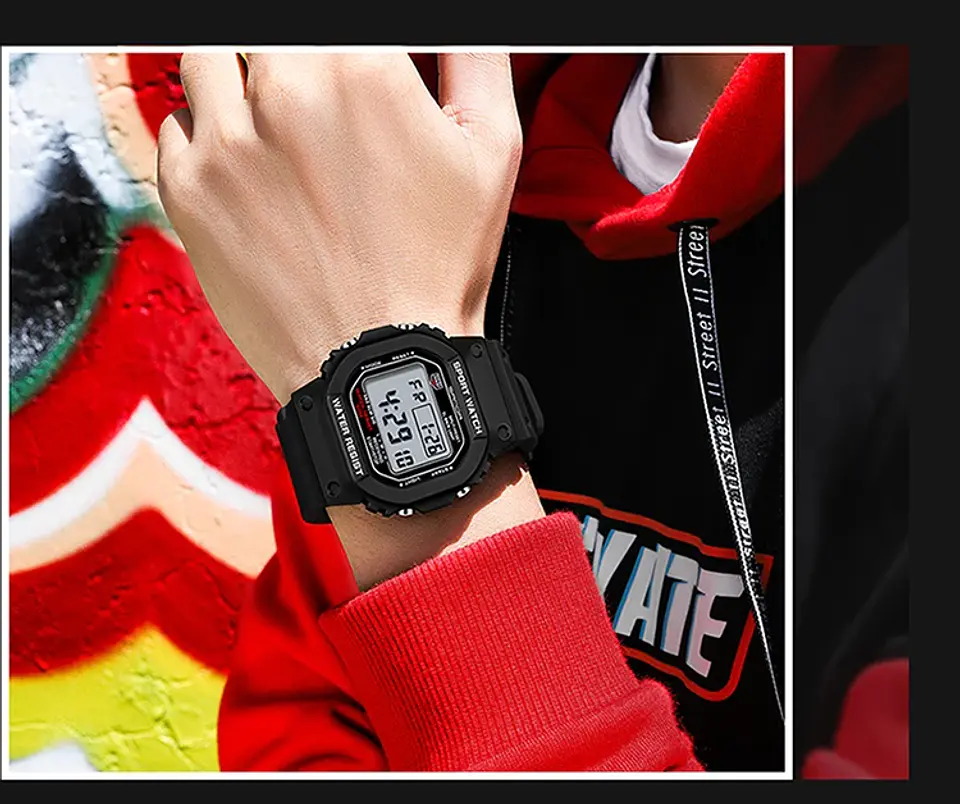 Reloj Digital SANDA de la mejor marca a la moda estilo G para hombre, relojes deportivos impermeables. 27