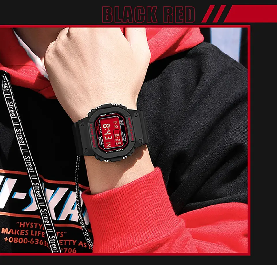 Reloj Digital SANDA de la mejor marca a la moda estilo G para hombre, relojes deportivos impermeables. 29