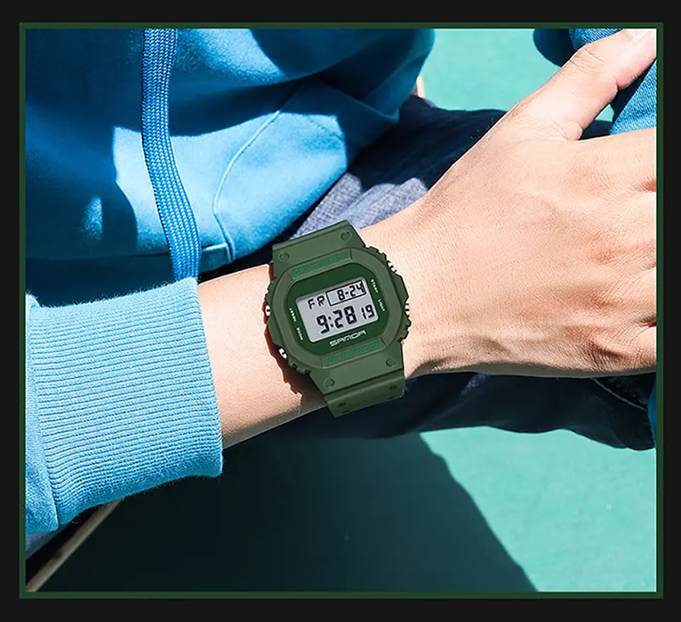 Reloj Digital SANDA de la mejor marca a la moda estilo G para hombre, relojes deportivos impermeables. 30