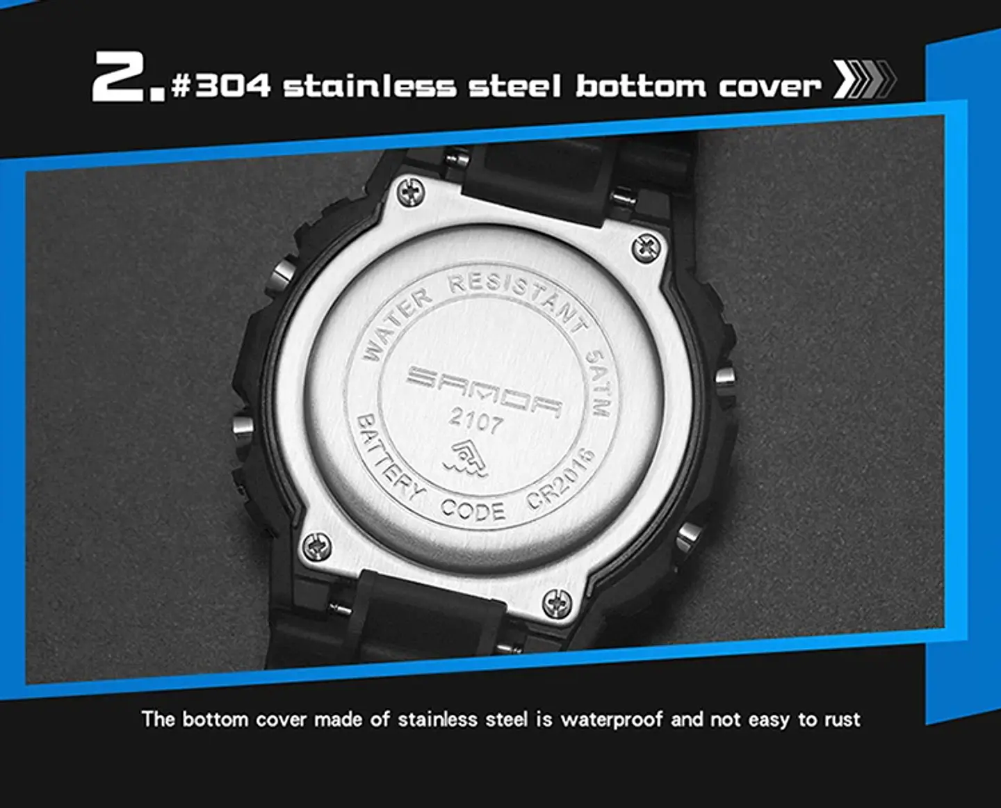Reloj Digital SANDA de la mejor marca a la moda estilo G para hombre, relojes deportivos impermeables. 33