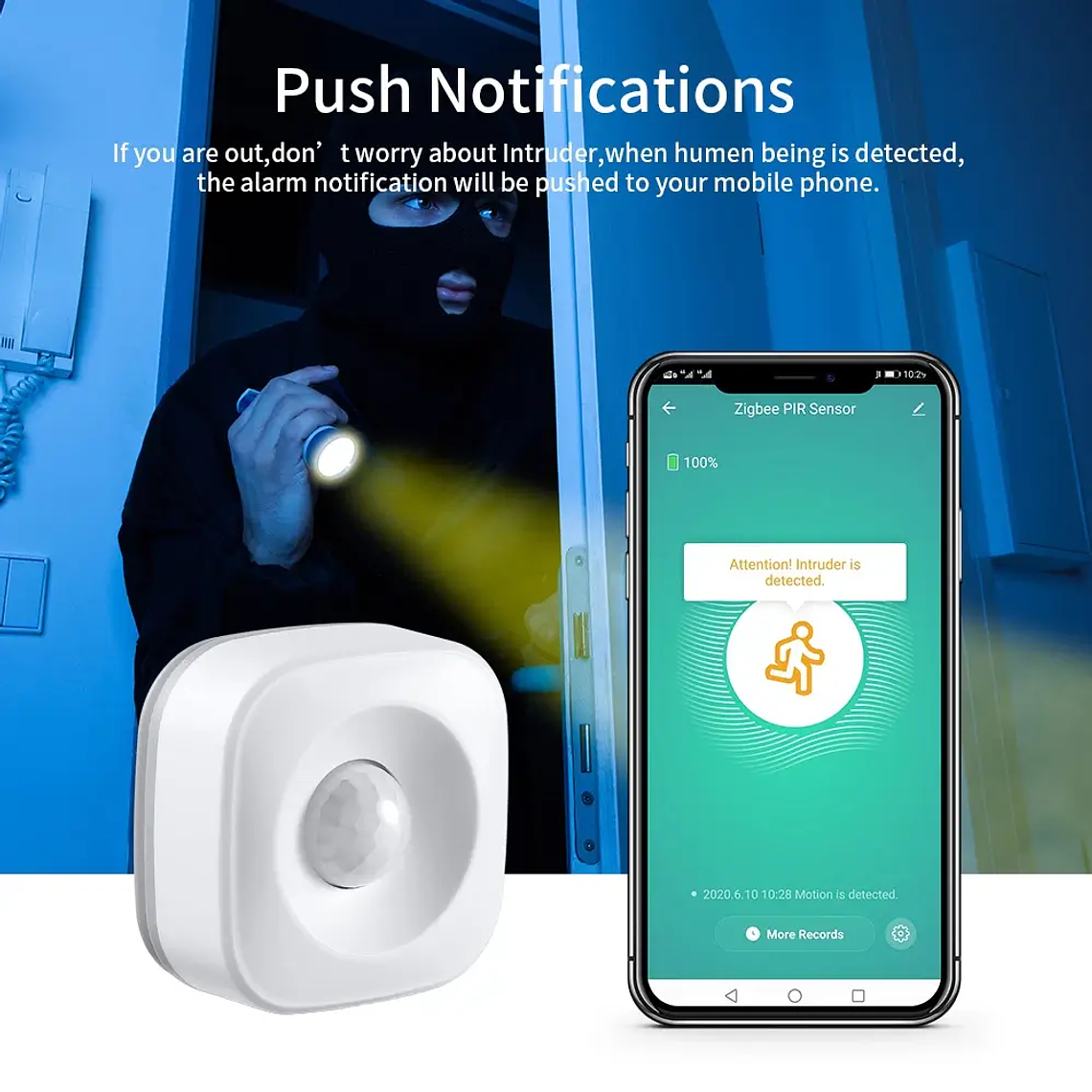 Zigbee - Sensor Movimiento PIR - Tuya Smart Life 5