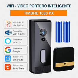 WiFi - Video Portero Timbre Inteligente 1080 px - Tuya Smart Life