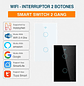 WiFi - Interruptor Inteligente Táctil Doble - Tuya Smart Life - Miniatura 1