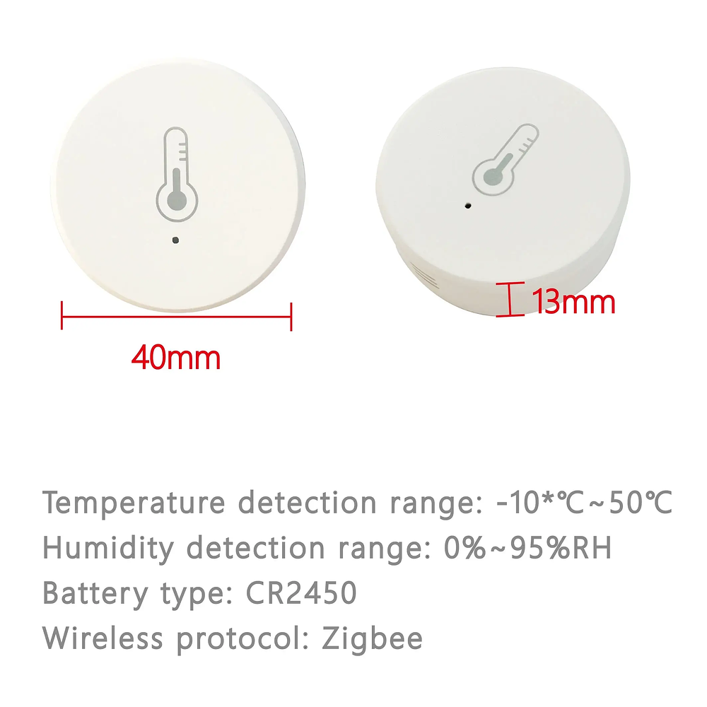 Zigbee - Sensor de Humedad y Temperatura - Tuya Smart Life