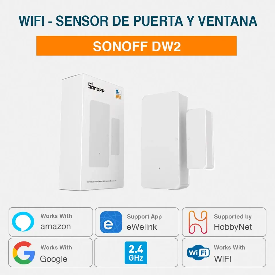 Sensor de puerta WiFi: detectores inteligentes de puerta abierta/cerrada,  sensor de ventana inalámbrico con alerta de notificación de aplicación