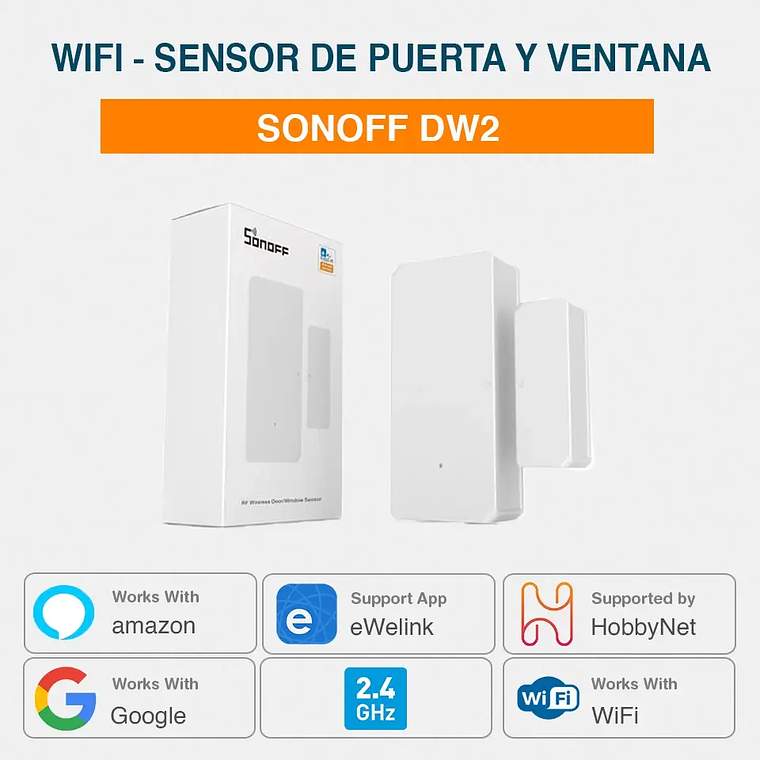 WiFi - Sensor De Puertas Y Ventanas DW2  1