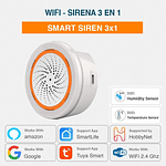 WiFi - Sirena Inteligente Temp & Humedad 100dB - Tuya Smart Life
