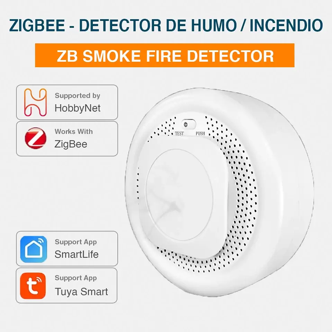 Zigbee - Sensor Detector de Humo - Tuya Smart Life 1