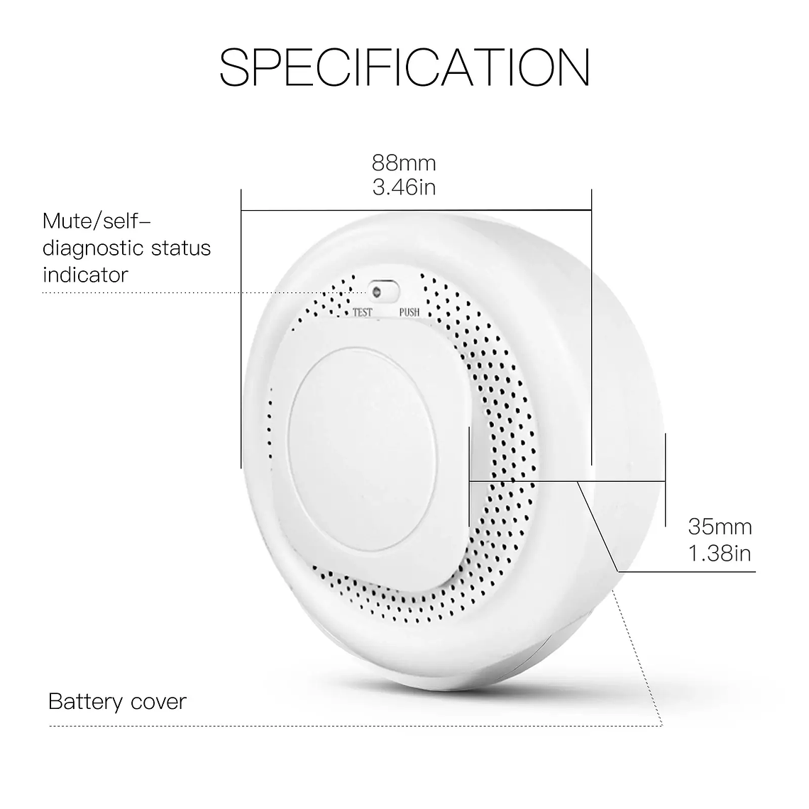 Zigbee - Sensor Detector de Humo - Tuya Smart Life 2
