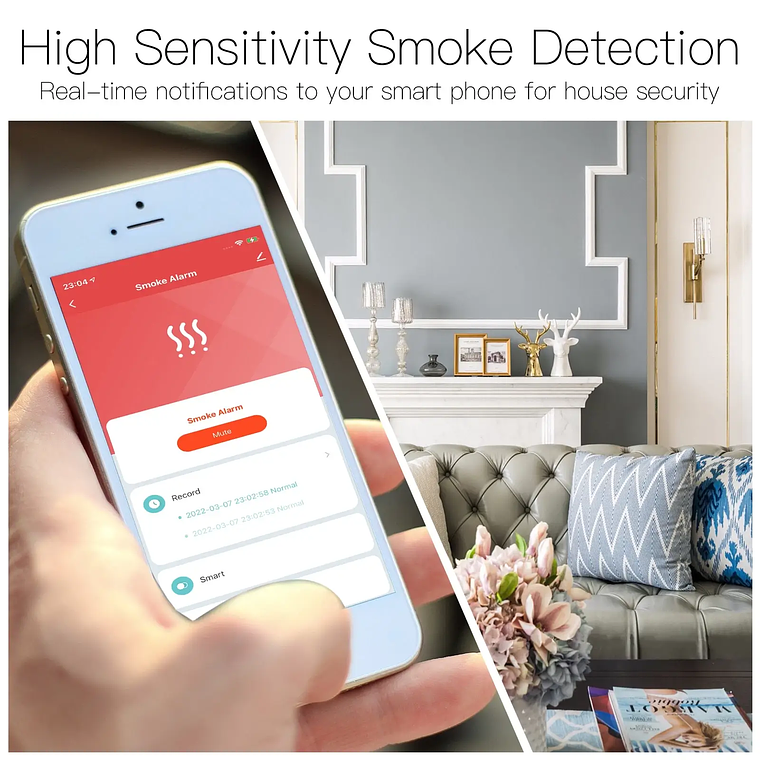 Zigbee - Sensor Detector de Humo - Tuya Smart Life 3