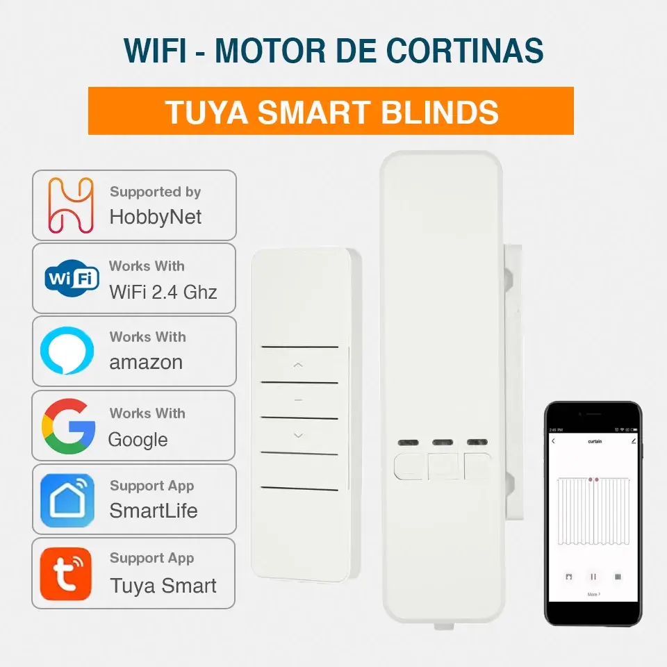 WiFi - Motor Inteligente Cortinas Persianas - Tuya Smart