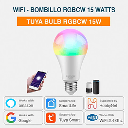 WiFi - Bombillo Led Inteligente 15W RGBW - Tuya Smart Life