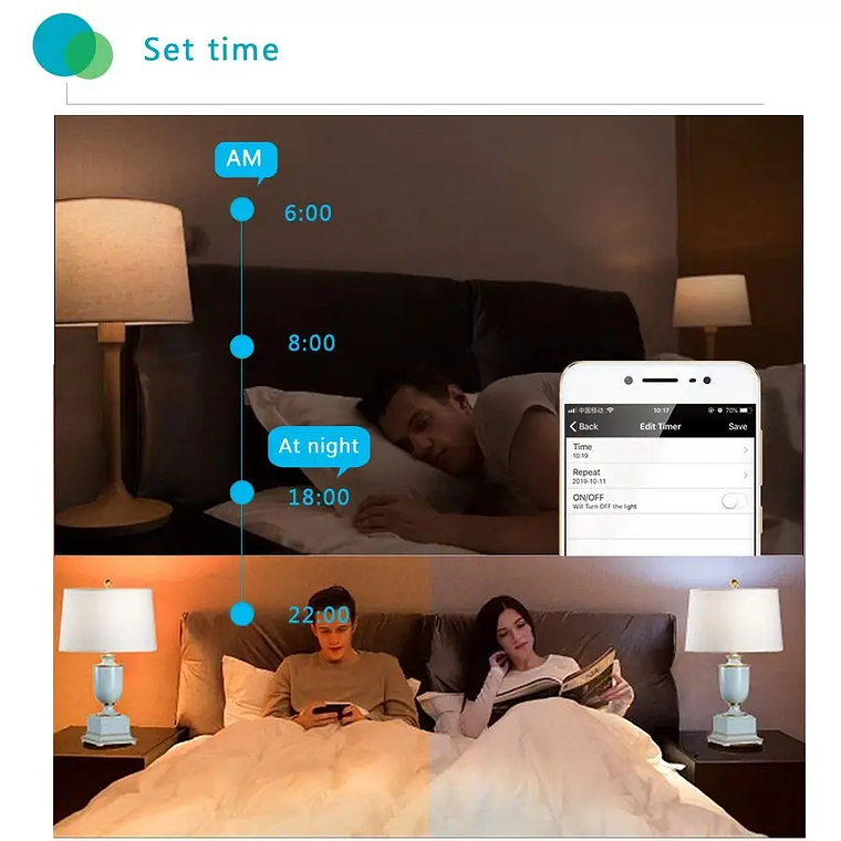 WiFi - Bombillo Led Inteligente 15W RGBW - Tuya Smart Life 6