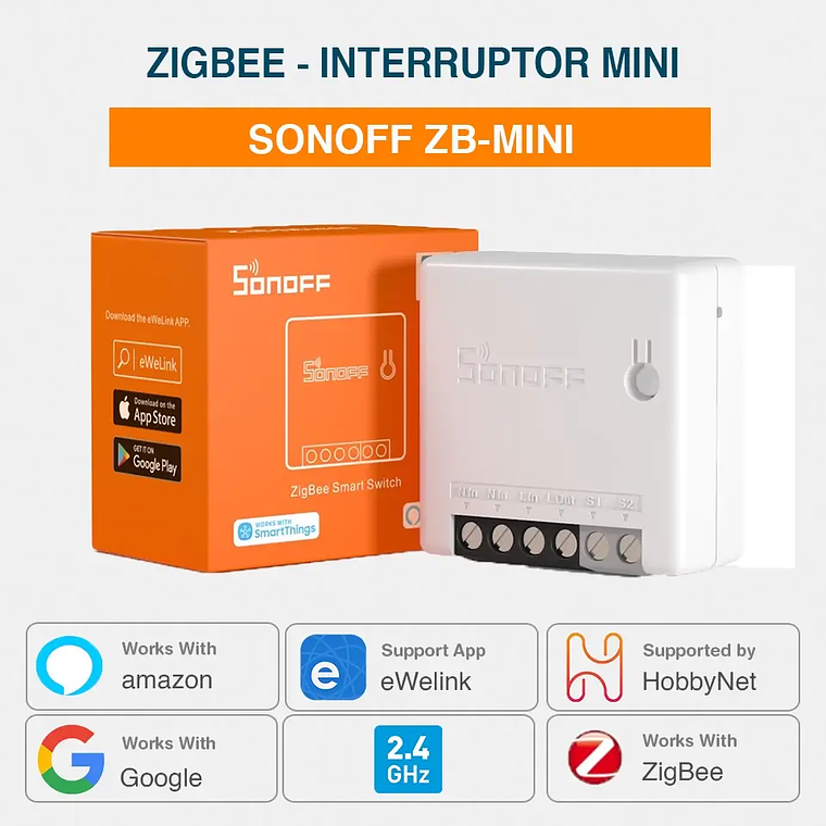 Zigbee - Mini Interruptor Inteligente ZB-MINI 1