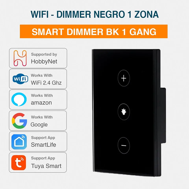 WiFi - Dimmer Interruptor Táctil Dimerizable - Tuya Smart Life 3