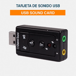 Tarjeta De Sonido Externa USB 7.1 Adaptador Audio