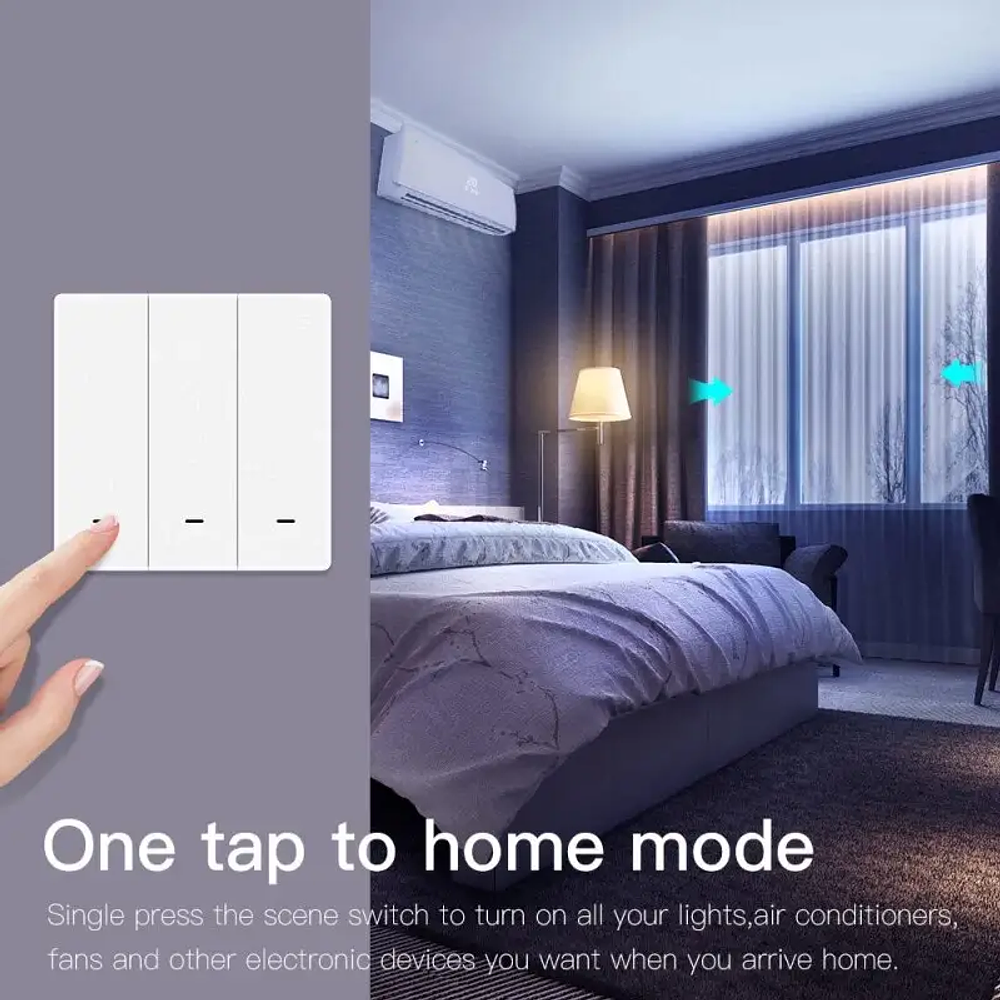 Zigbee - Botonera Interruptor Inteligente Escenas Doble - Tuya Smart Life