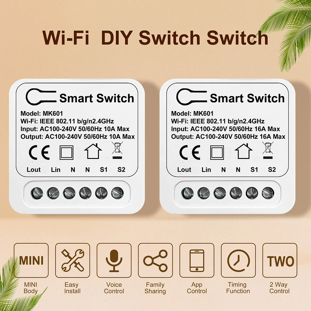 Micro Modulo Switch Interruptor Inteligente Wifi Smart Life - Mi casa  inteligente