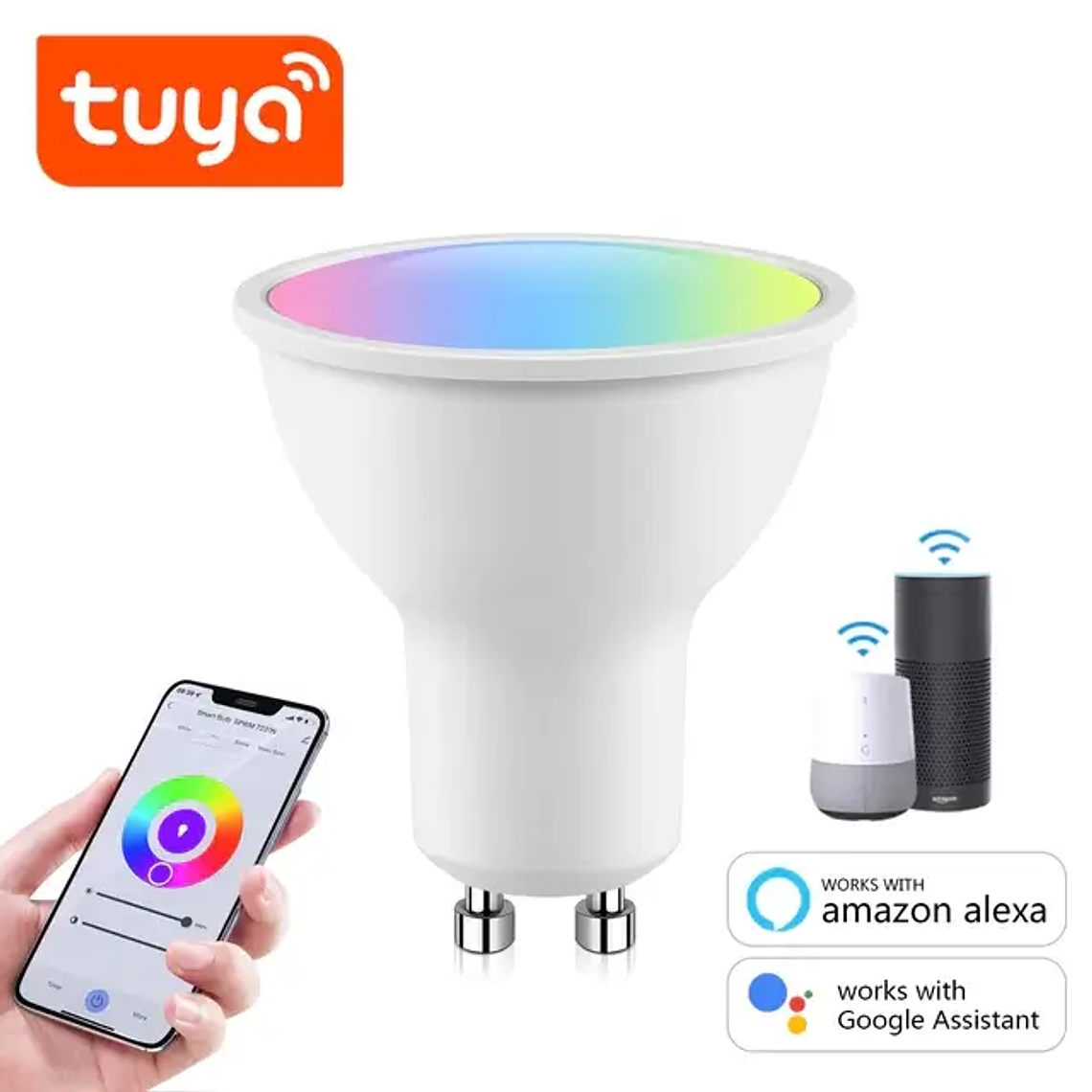 WiFi - Bombillo Led Inteligente GU10 5W RGBCW - Tuya Smart 2