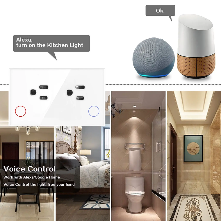 WiFi - Toma Corriente Táctil Inteligente Smart Socket - Tuya Smart Life 8