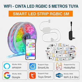 Tira LED WiFi - RGBIC 10Metros Musical - Tuya Smart HobbyNet