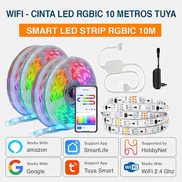 WiFi - Cinta / Tira LED RGBIC 10 Metros Musical - Tuya Smart Life