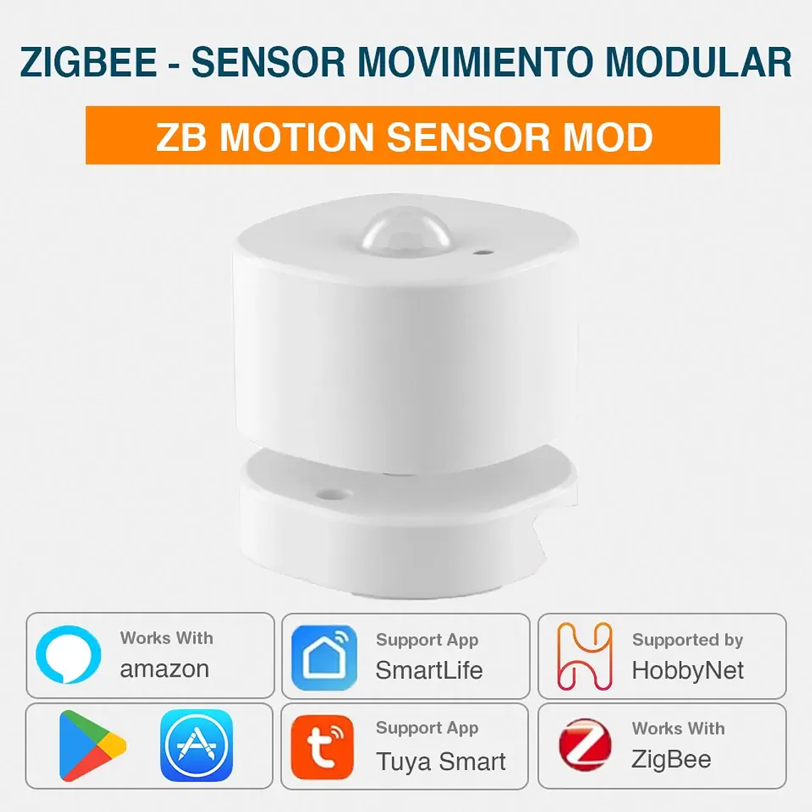 Zigbee - Sensor Movimiento PIR / Iluminancia Modular - Tuya Smart Life 1