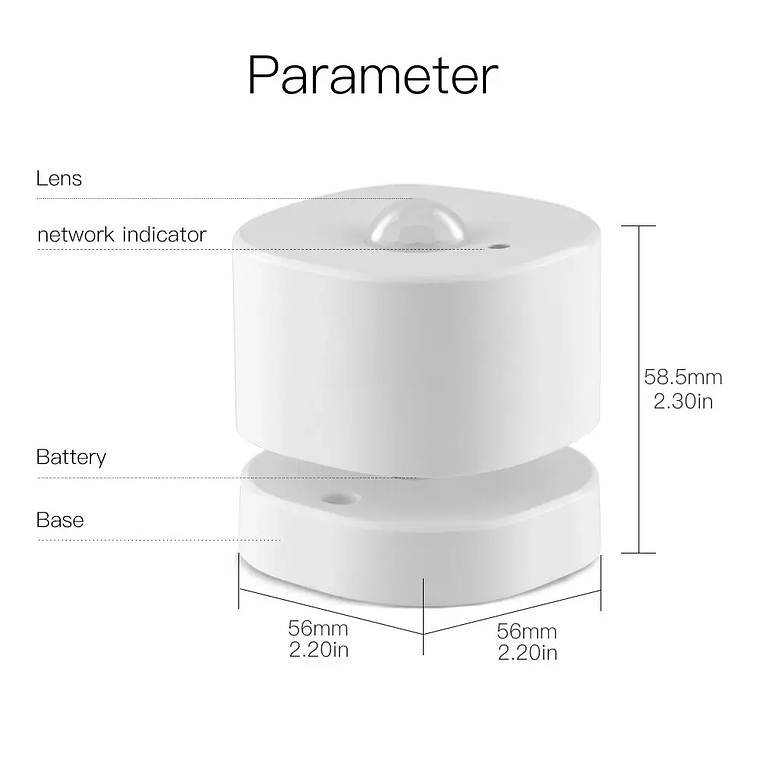 Zigbee - Sensor Movimiento PIR / Iluminancia Modular - Tuya Smart Life 7