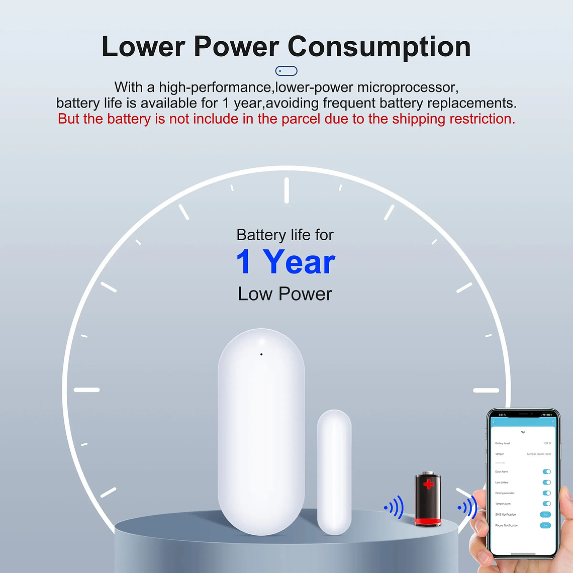 Zigbee - Sensor De Puertas y Ventanas Batería AAA - Tuya Smart Life 4
