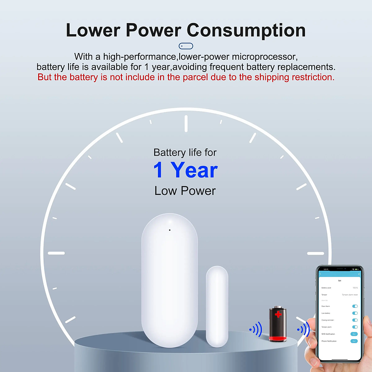 Zigbee - Sensor De Puertas y Ventanas Batería AAA - Tuya Smart Life 4