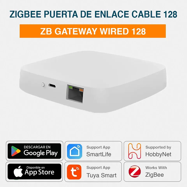 Zigbee - Puerta de Enlace - Gateway Wired 128 - Tuya Smart Life 1