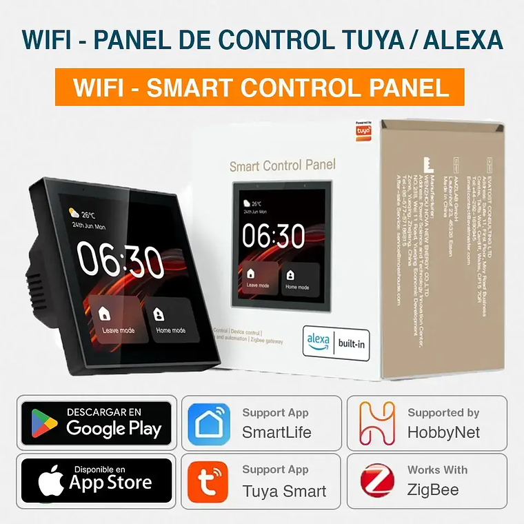 WiFi - Panel de Control Central Alexa Integrado - Tuya Smart Life 1