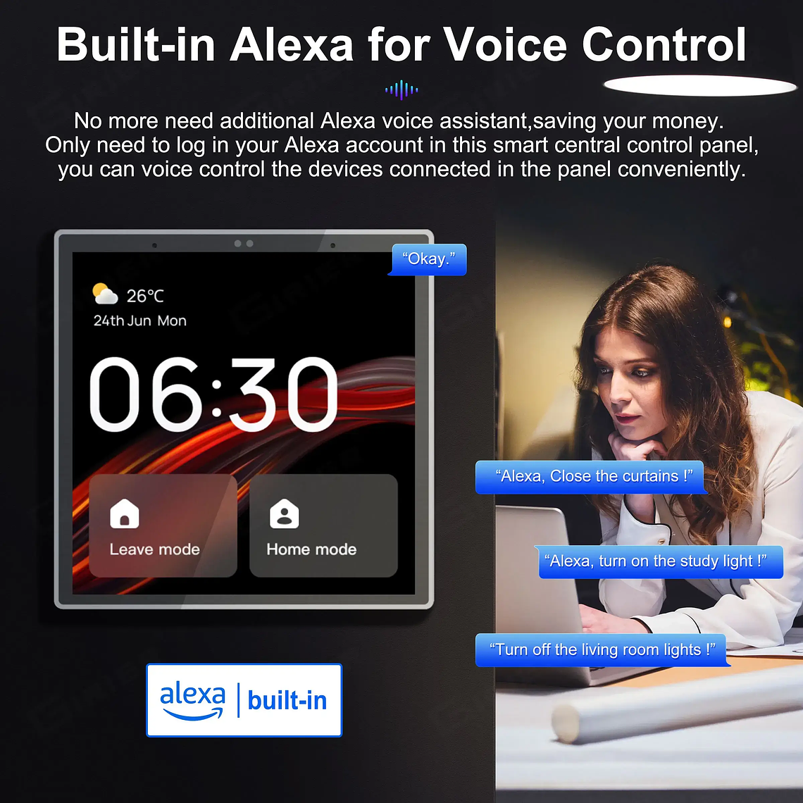WiFi - Panel de Control Central Alexa Integrado - Tuya Smart Life 2